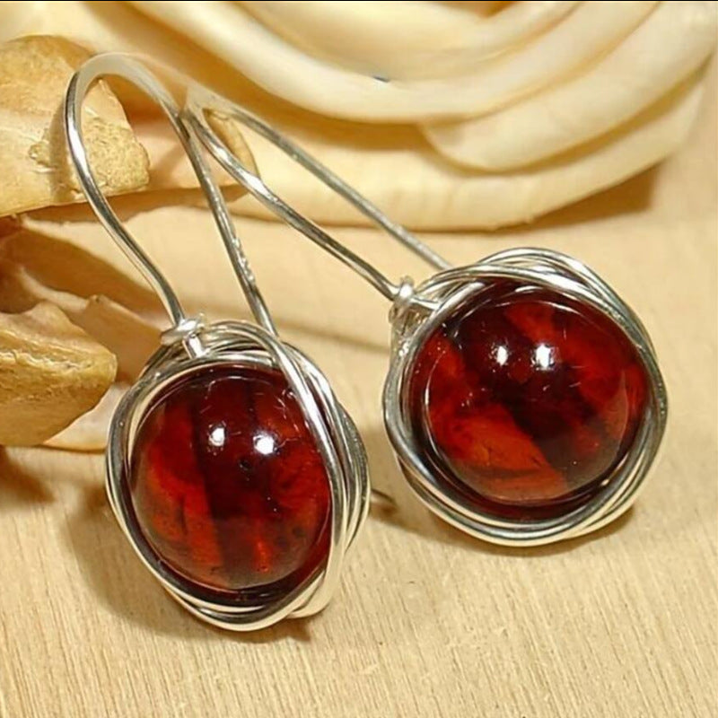 Dual Bead Creative Hanging Earrings