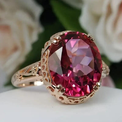 Red Zircon Palace Ring