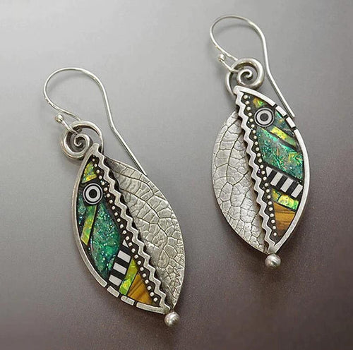 Abstract Rainbow Leaf Ear Drops