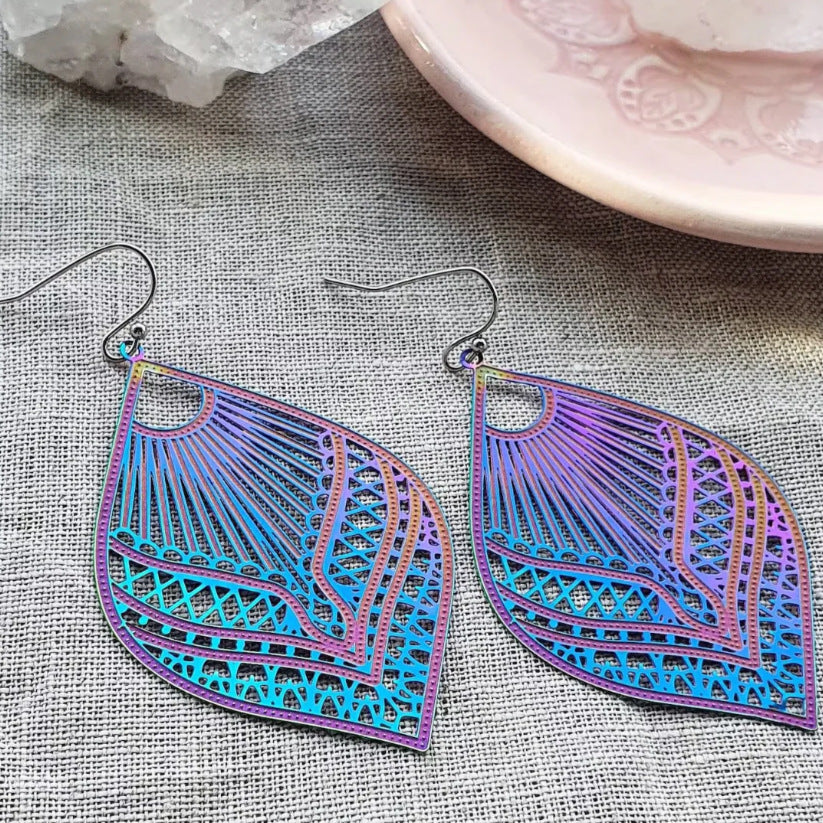 Multicolor Leaf Bohemian Earrings