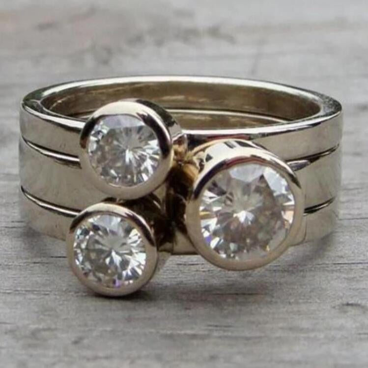 Minimalist Three-Piece Ring Set