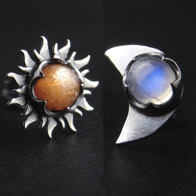 Sun Moon Ethnic Ear Studs