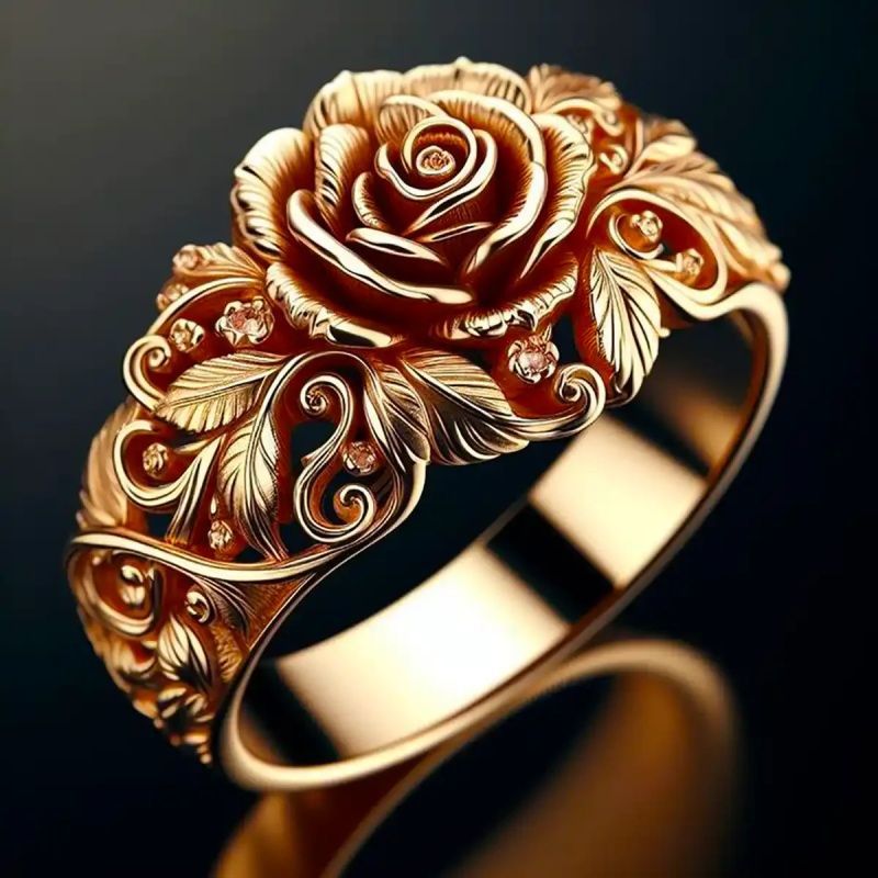 Rose Flower Party Ring