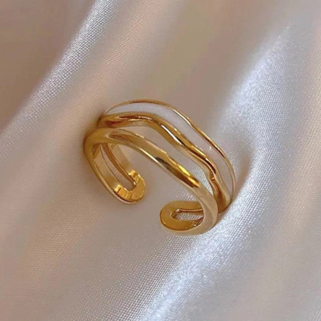 Mother-of-Pearl Enamel Ring