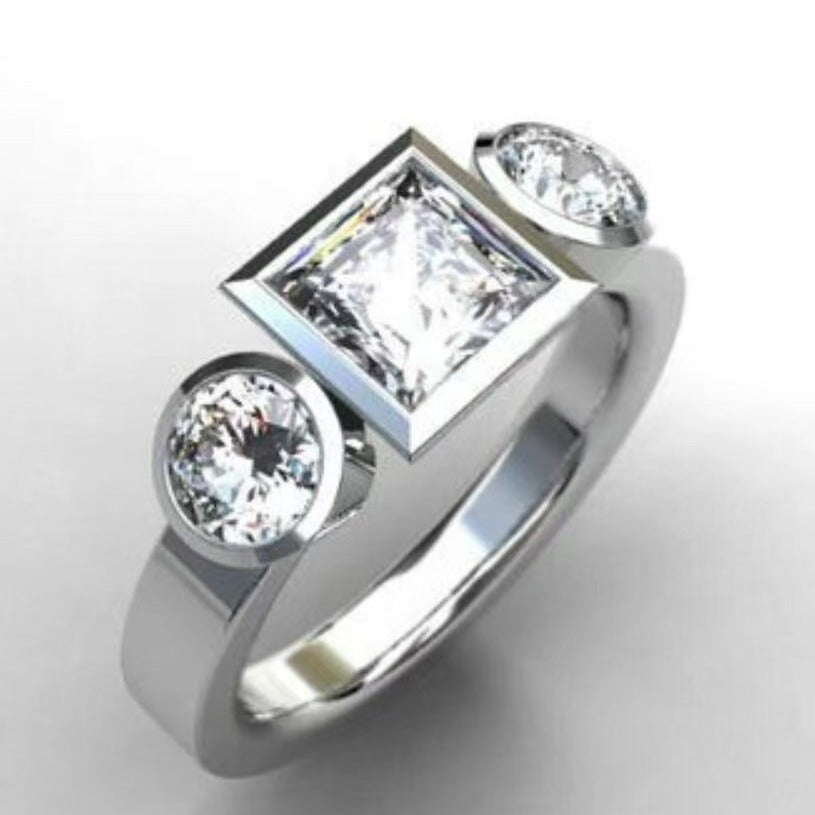 Square Zircon Ring
