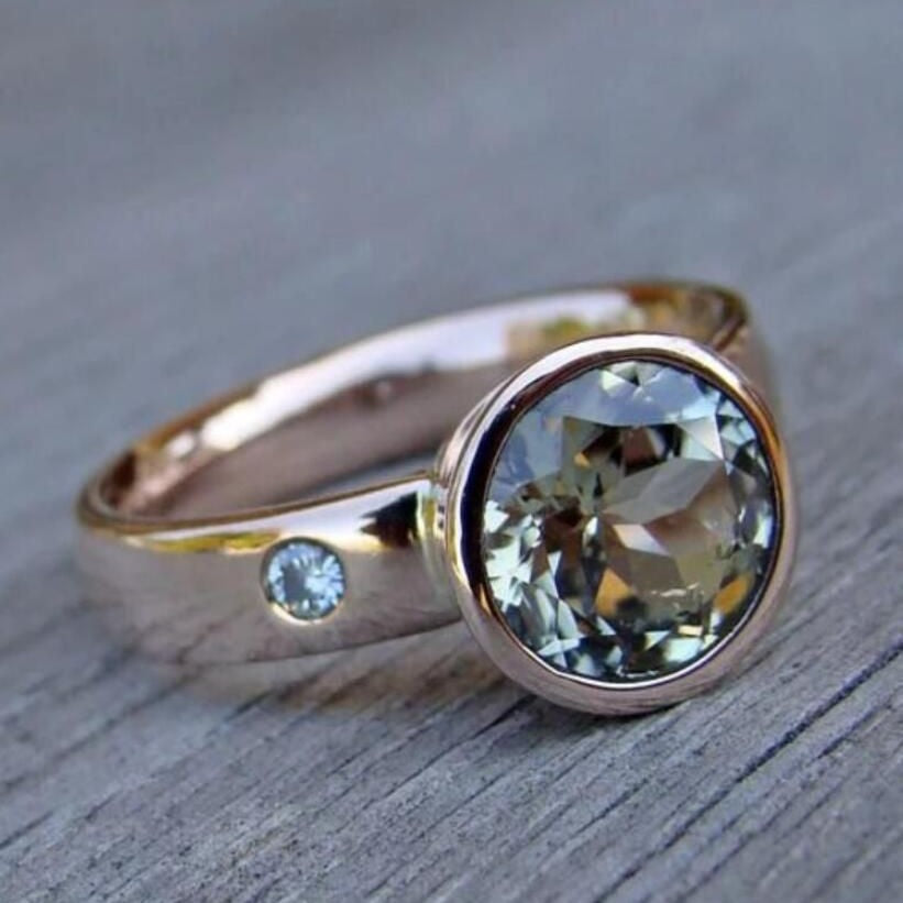 Zircon Diamond Ring