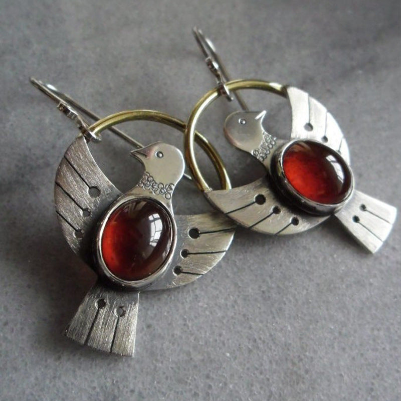 Silver Dandelion Floral Earrings