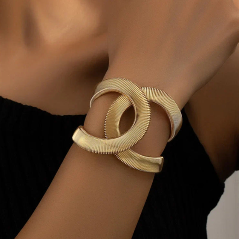 Multi-layered armlet cuff bracelet