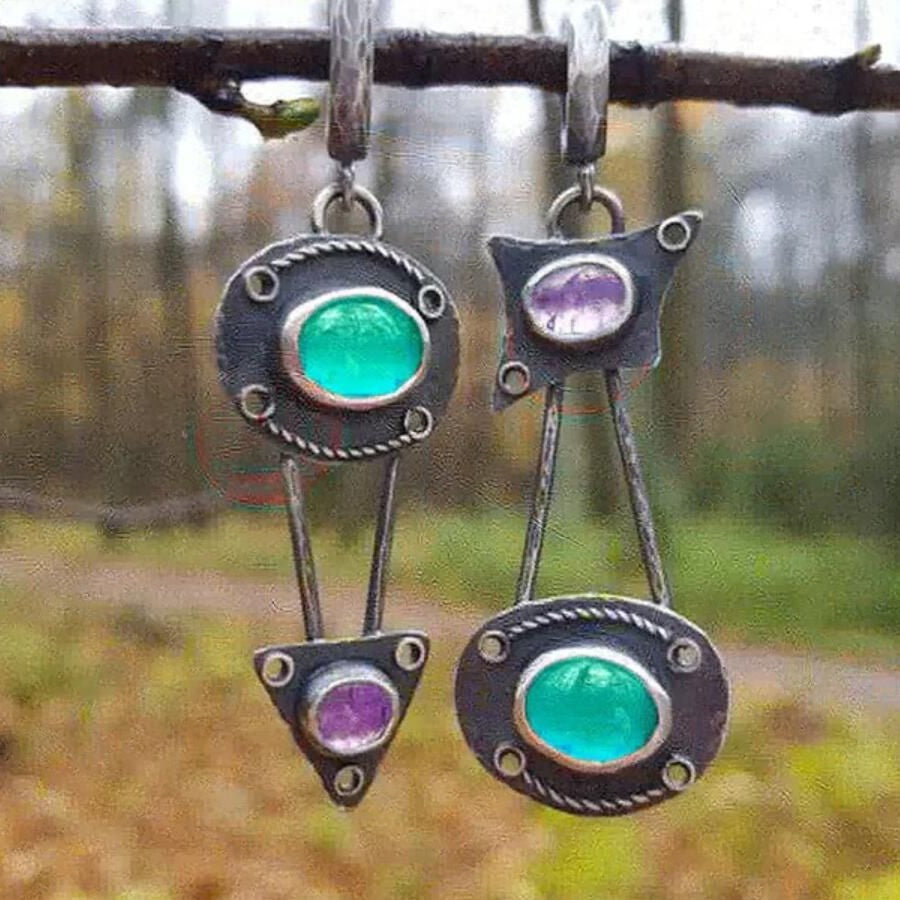 Asymmetric Geometric Antique Earrings