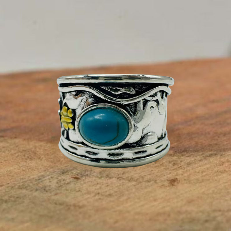 Vintage Turquoise Wedding Ring